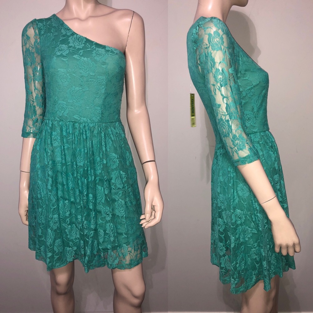 Gianni Bini Lace One Shoulder Prudence Dress S
